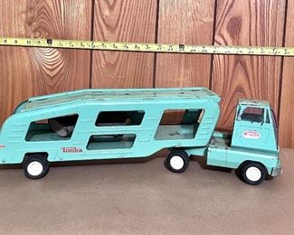 1 of 2 Vtg. pressed steel Tonka Auto Carriers