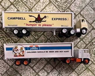Winross Collection Semi Trucks - Campbell Express & Howard Johnsons