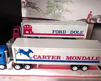 Winross Collection Semi Trucks - Ford - Dole and Carter - Mondale trucks