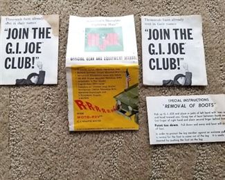 Vtg G.I. JOE "Join the G.I. Joe Club" and other paper items
