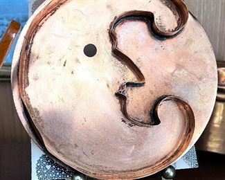 3 pc set - Large Martha Stewart "The Man In The Moon" copper cookie cutter w/Martha Stewart's cookbook