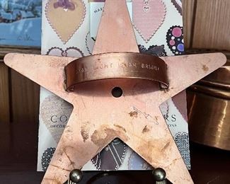 3 pc set - Martha Stewart copper "Star Light Star Bright" copper cookie cutter w/Martha Stewart's cookbook