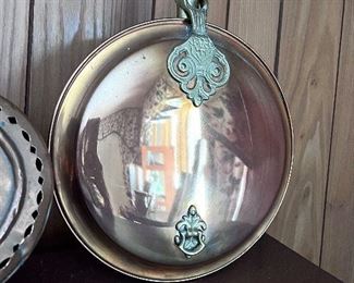 Beautiful large copper bed warmer