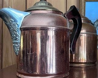 Vtg. Manning Bowman copper coffee pot