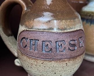 Ceramic Cheese jar - signed