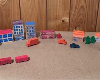 Vtg. wood building blocks