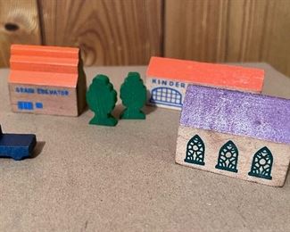 Vtg. wood building blocks