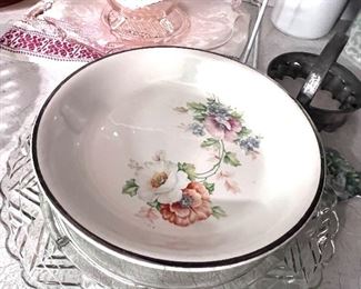 Vtg. Hand painted plate - Hotoven - Harker The Oldest Pottery in America