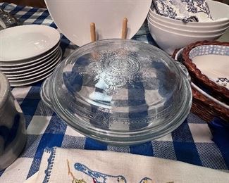 Vtg. Fire King Sapphire Blue casserole bowls w/lids