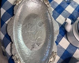 Hand Wrought Creations by Rodney Kent - Hammered aluminum tray
