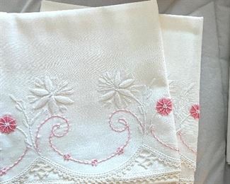 Hand stitched pillow cases - never used