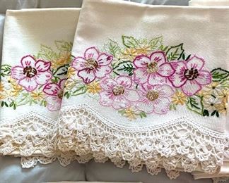 Hand stitched pillow cases - never used