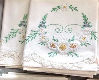 Hand stitched pillow cases - never used