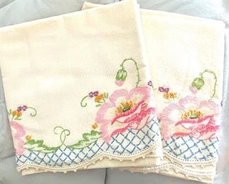 Hand stitched pillow cases - never used
