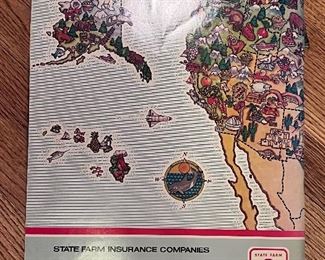 Large 1996 State Farm Road Atlas map book