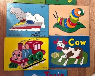 Vtg. Wood Puzzles
