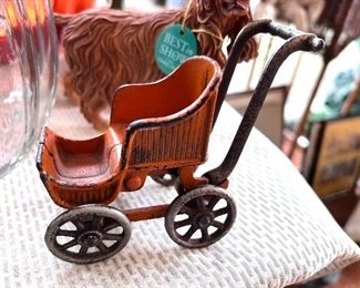 Vtg. Miniture Cast iron buggy