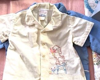 Vtg. Stitchted little boy clothes