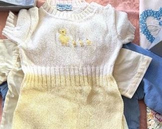 Vtg. Stitchted little boy clothes