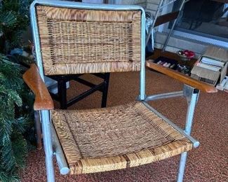 Vtg. wicker folding chair - sorry there's only one