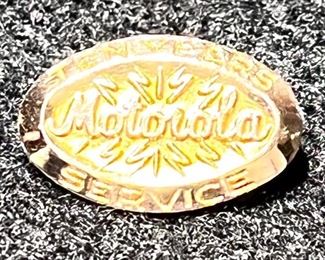 Vtg. 14K Motorola 10 year service pin