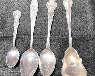 Sterling spoons - SOME OF THESE SPOONS MAY BE SOLD