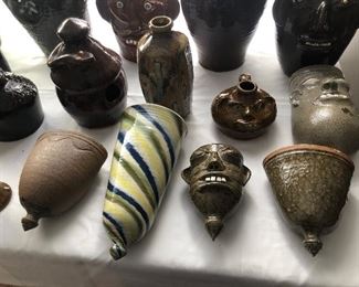 Charles Lisk Swirl Pottery Wallpocket