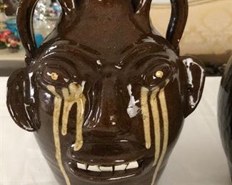 Walter Fleming Crying Eye Face jug