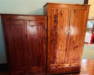 we have five beautiful Cedar Robes with beautiful finishes