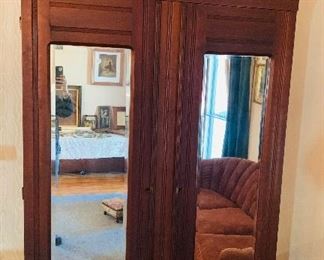 one of two old armoires--This 2 door armoire rested on the second floor for a hundred years