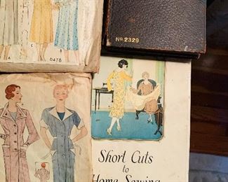 patterns and books for early Singer sewing machine