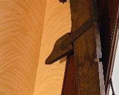 Old tools including this 6 foot tall brace from the Moresi  Foundry