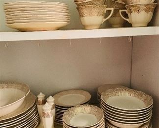 more and more unused dishware from the 1940's and earlier