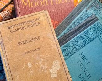 fine old books including this very early Evangeline and a very early edition Jack London "Moonface"