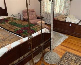 Early metal floor lamps