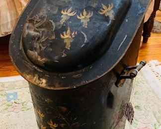 Coal bin with rage from Hudson Hardware of Jeanerette who specialized in Coal Oil, Furniture and buggies -from the 1880s