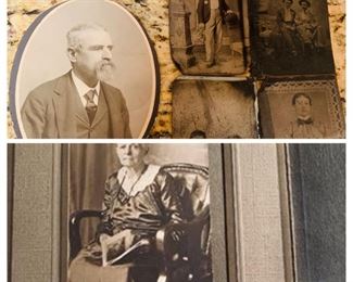Antoine and Philomene Moresi original photos along with original tintypes of their children. 