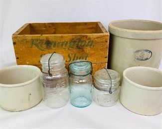 Leja333 Marshall Crock, Remington Ammo Box, Anchor Jars