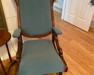 Antique Victorian mahogany rocker