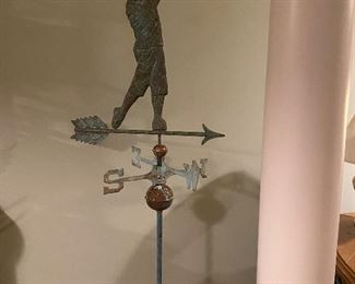 Copper golfer wind vane