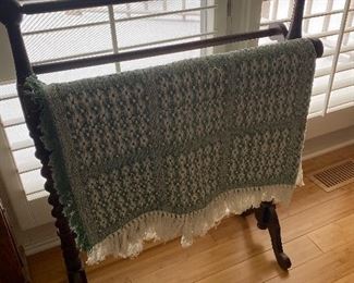 Antique quilt rack