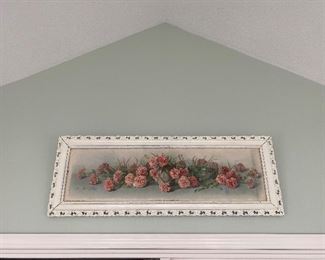 Shabby chic antique rose print