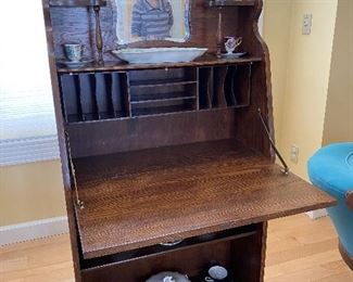 Antique oak secretary