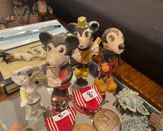1930 Chalkware Mickey and Minnie Mouse Figurines
