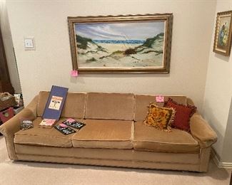 MCM long sofa, original oil painting