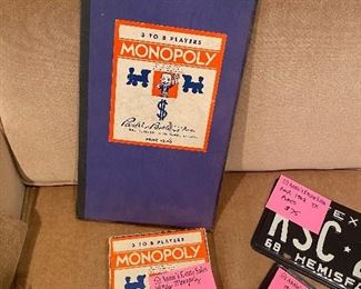 Vintage rare monopoly game with all game pieces and board