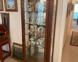Lighted curio cabinet