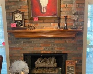 Original oil painting, antique clock, smalls