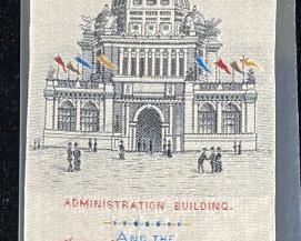 040 1893 Chicago Worlds Fair Expositions Souvenir Ribbon