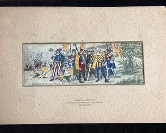 046 Landing of Columbus, October 12th 1492  Woven at Columbian Exhibition